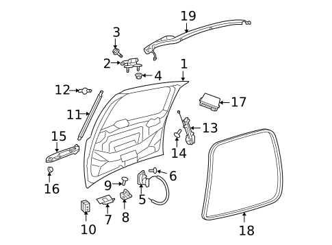 Liftgate for 2011 Volkswagen Routan #0
