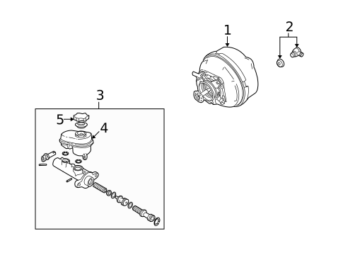 Master Cylinder - Components On Dash Panel for 2009 Cadillac STS #3
