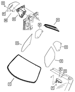 5152116AA - Glass: Shipping Assembly - 10 Lite Glass Windshield for Mopar Image image