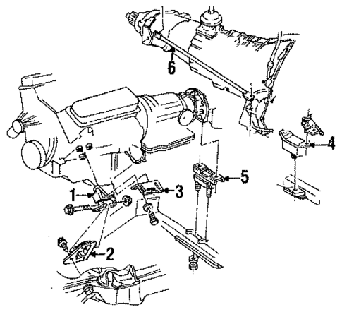 Engine Mounting for 1991 GMC Syclone #0