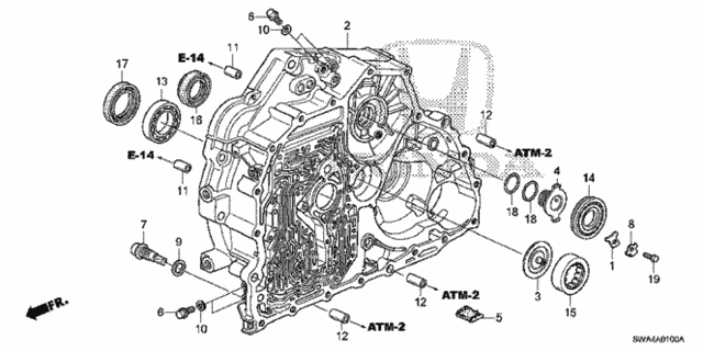 AT Torque Converter Case for 2007 Honda CR-V #0