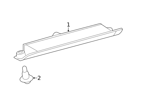 High Mounted Stop Lamp for 2015 Toyota Prius V #0