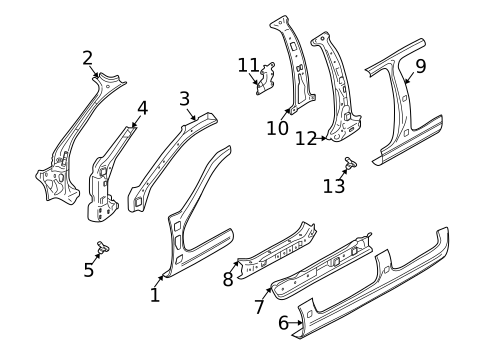 Center Pillar for 1997 Mazda Millenia #0