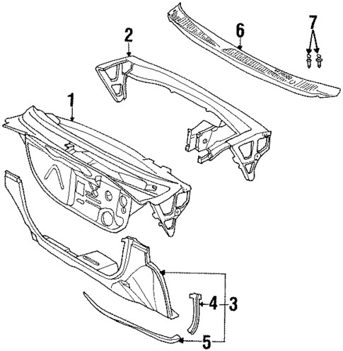 Cowl for 1998 Saturn SC1 #0