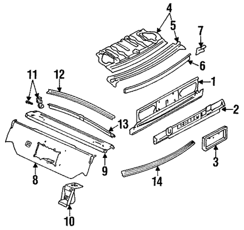 Rear Body for 1990 INFINITI M30 #0