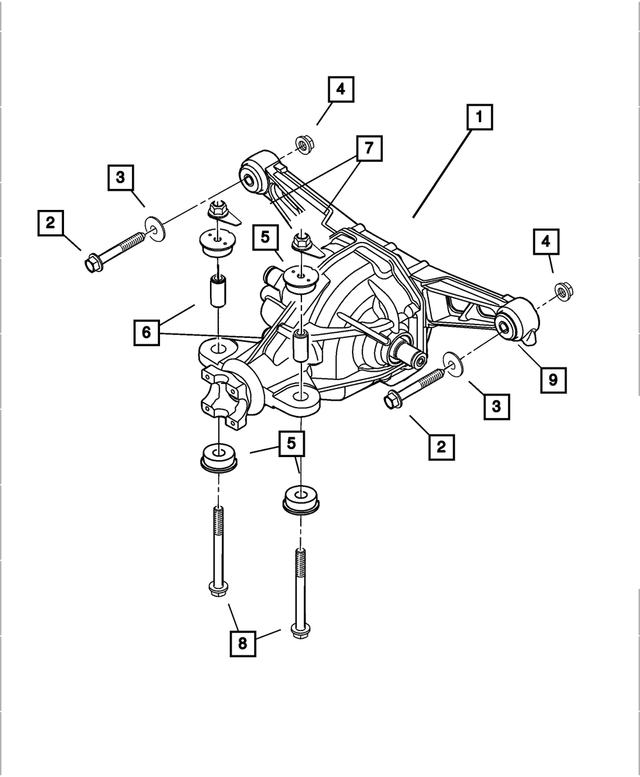 6504065 - Rear Axle: Hex Flange Locking Nut And Retainer for Mopar Image