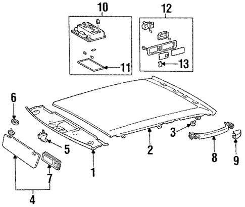 Interior Trim - Roof for 1999 Lexus LS400 #1
