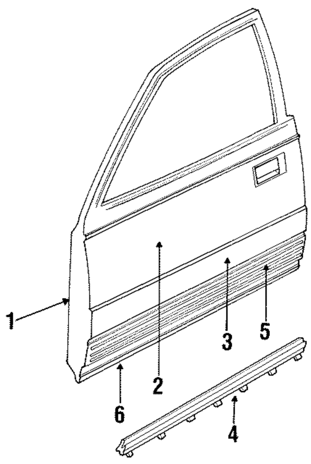 E92Z6120124A - Body: Door Shell for Ford: Probe Image