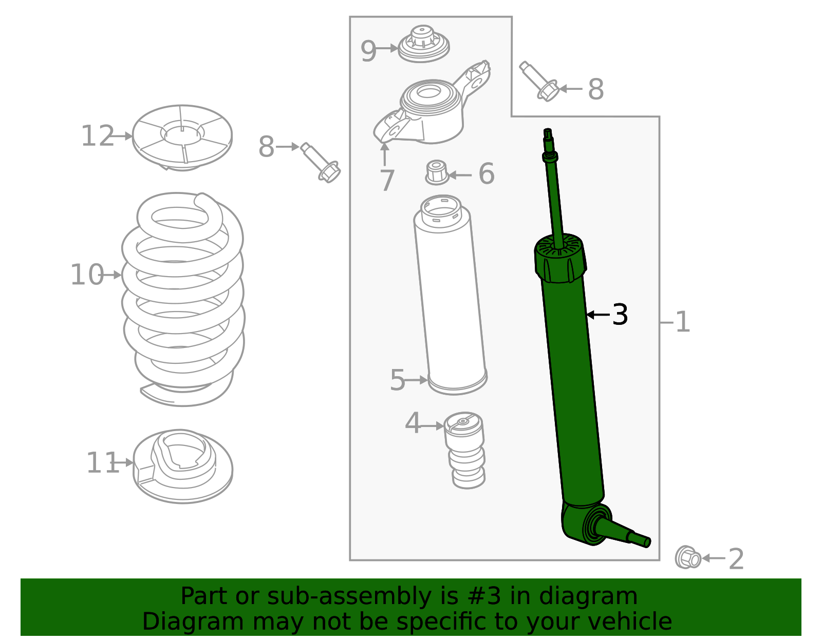 thumbnail image 2 of Evan-Fischer Rear Shock Absorbers (Pair) For 2013-2019 Ford Explorer – Driver & Passenger Side 2 of 5