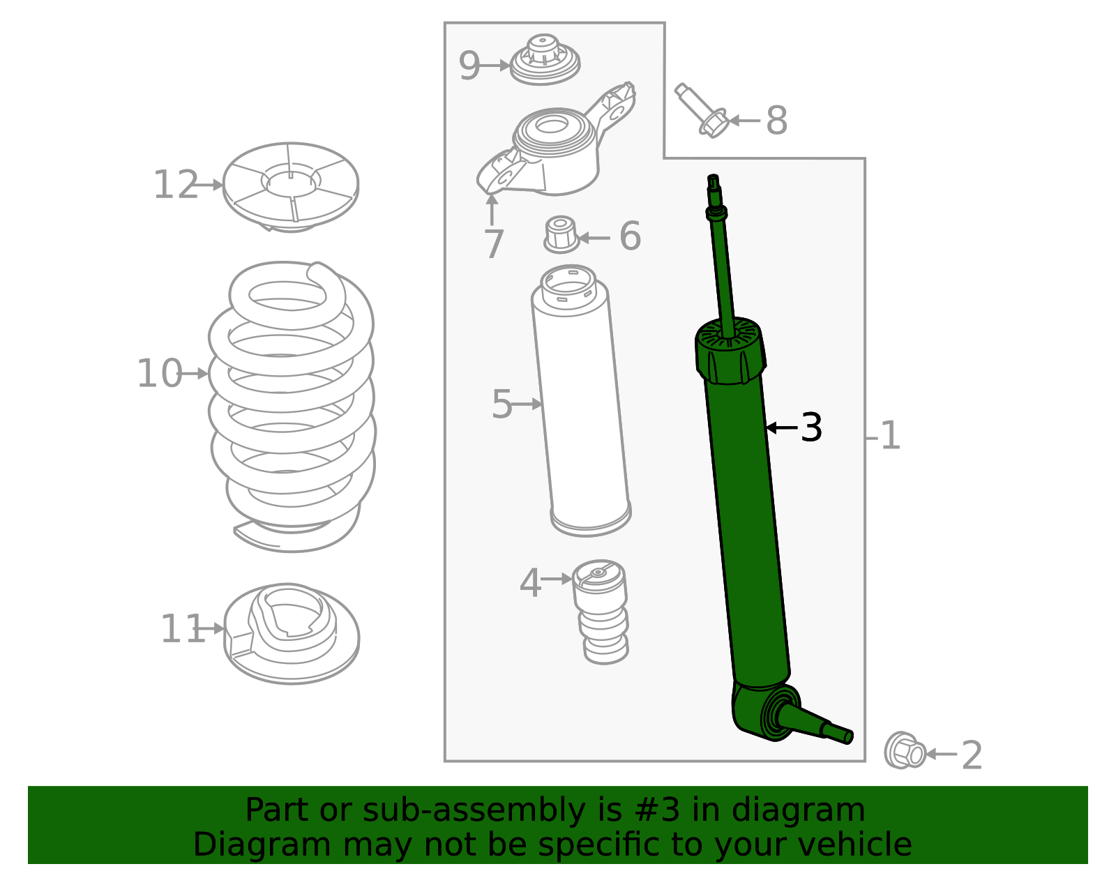 2021-2026 Ford Explorer Shock Absorber Assembly LB5Z-18125-AD