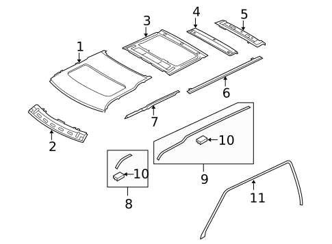 Roof & Components for 2007 Land Rover LR3 #0
