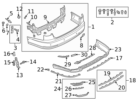 Bumper & Components - Rear for 2020 Audi A8 Quattro #1