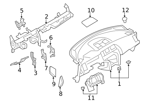 Instrument Panel for 2009 Nissan Murano #0