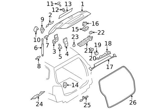 Liftgate for 2009 Volkswagen Passat #0