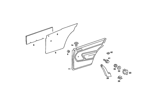 Door Paneling for 1984 Mercedes-Benz 190E #0