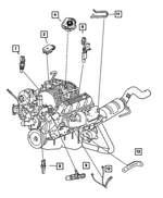 56041849AA - Electrical: Knock Sensor Bracket for Mopar Image