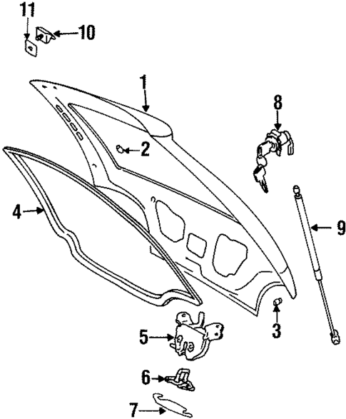 Gate & Hardware for 1996 Suzuki Swift #0