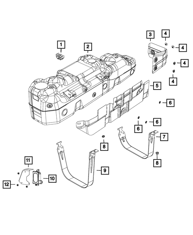 « 55398290AC – Fuel : Thermique, Réservoir à Carburant Ecran pour Mopar Image »