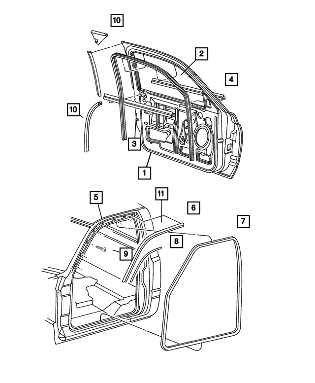 55275394AB - Doors and Related Parts: Door Molding for Mopar Image