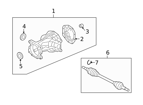 Axle & Differential for 2008 Mercury Mariner #0