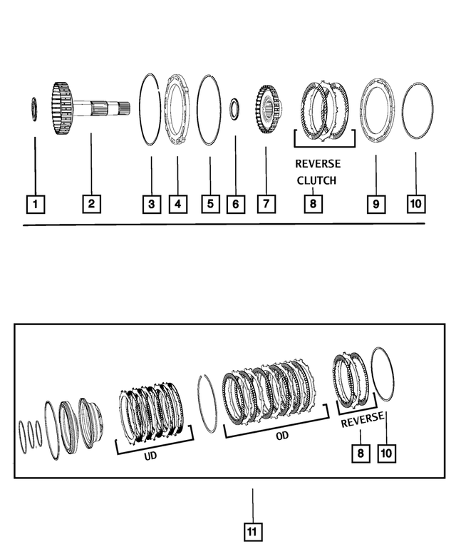52119776AA - 66RFE; 6-Speed; Automatic Transmission: Overdrive Clutch Hub And Shaft for Mopar Image image