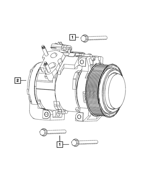 Air Conditioner Compressor and Mounting for 2026 Ram 3500 #3
