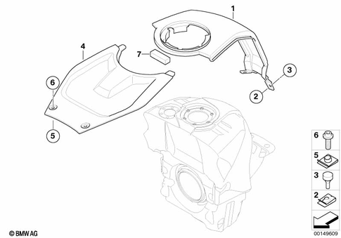 Motorcycle Trim Section, Windshield for 2004 BMW-Motorrad K 1200 S #6