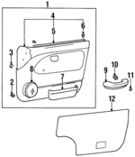 8230122131GV - : 1995-1996 Hyundai Accent - Trim Panel Assembly for Hyundai: Accent Image
