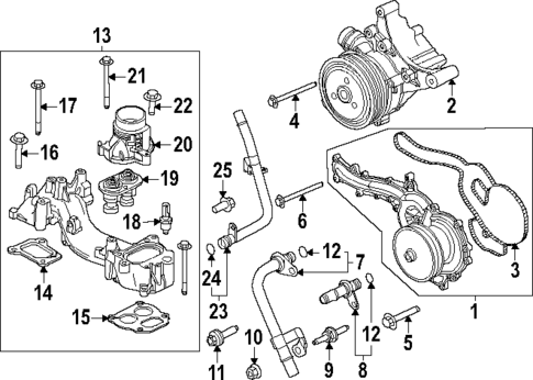 Water Pump for 2025 Ford F-350 Super Duty #0