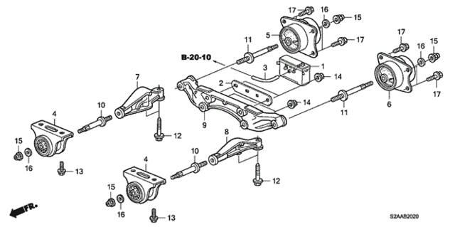 Rear Differential Mount for 2008 Honda S2000 #0