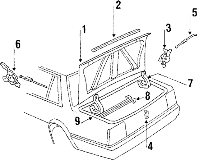H4300D0133 - : Trunk Lid for Nissan: Stanza Image