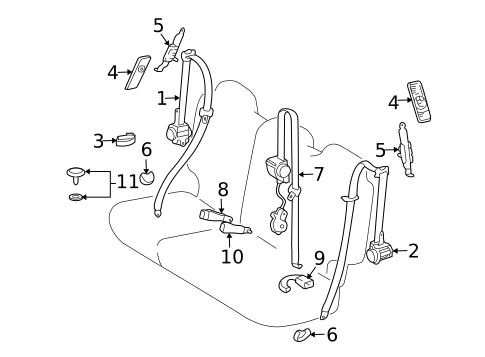 Seat Belt for 2016 Lexus LX570 #1