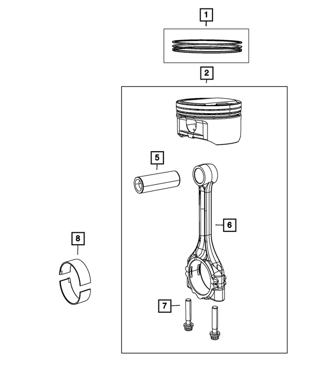 68450984AA - Engine: Complete Engine Piston Ring Set for Mopar Image