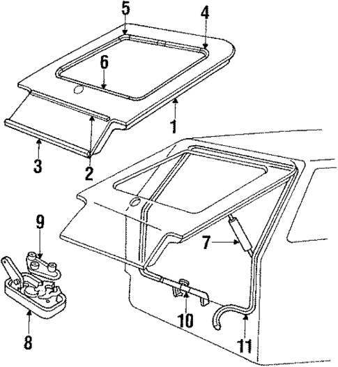 Lift Gate for 1984 Mercury Lynx #1
