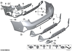 51125A63970 - : Trim Panel, Bumper, Rear, Bottom for BMW Image