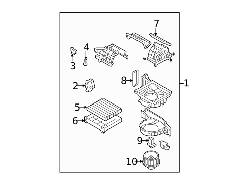 Blower Motor & Fan for 2009 Hyundai Santa Fe #0