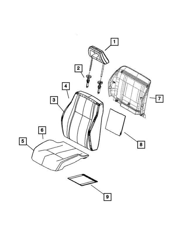 1UB13DK2AC - Interior Trim: Front Headrest for Mopar Image image
