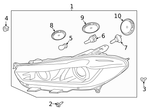 Headlamp Components for 2019 Jaguar XE #0