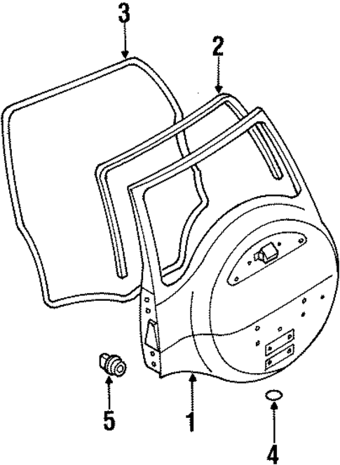 Door & Components for 2001 Isuzu VehiCROSS #1