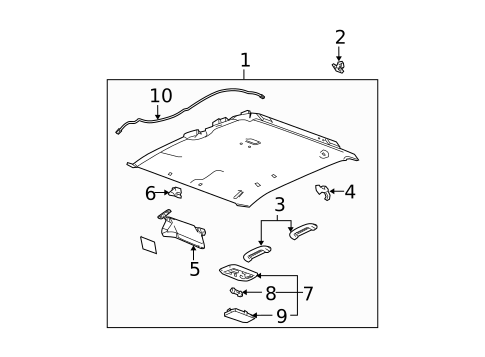 Interior Trim - Cab for 2005 Chevrolet Colorado #5