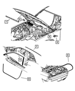4575891AA - Body Sheet Metal Except Doors: Front Door Glass Run, Left for Mopar Image