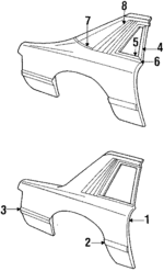 D9ZZ6129039DZ - Body: Body Side Molding for Ford: Mustang Image