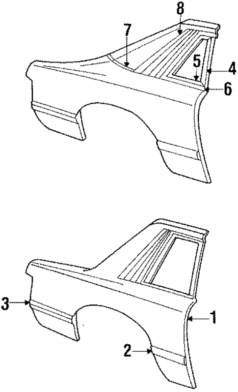 Quarter Panel for 1984 Ford Mustang #0
