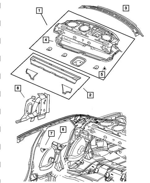 Rear Shelf Panel for 2007 Dodge Magnum #0