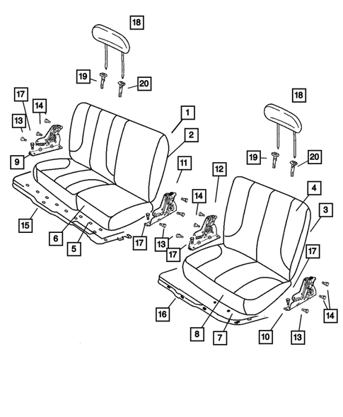 Rear Seats- Folding and Quad for 2005 Dodge Ram 1500 #0
