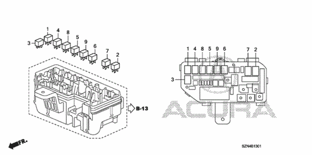 Control Unit (Engine Room) (2) for 2011 Acura ZDX #0