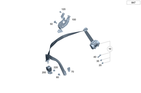 Seat Belt for 2025 Mercedes-Benz EQS 580 SUV #0