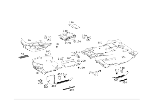 Front Wall Pillar Trim, Lining on Floor and Footrest for 2016 Mercedes-Benz GLE450 AMG #0