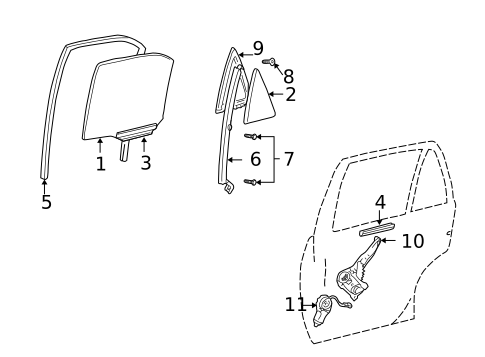 Rear Door for 2006 Toyota Camry #1