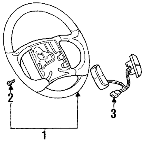 Steering Wheel & Trim for 1996 Buick Riviera #0